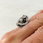 Sterling Silver Dimensional Ram's Head Ring