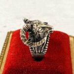 Sterling Silver Dimensional Ram's Head Ring
