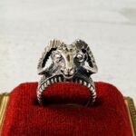 Sterling Silver Dimensional Ram's Head Ring