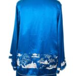 Art Deco Hand Embroidered Silk Pakama Set