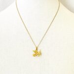 Monet Cat with Rolling Ball Pendant Necklace