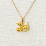 Monet Cat with Rolling Ball Pendant Necklace