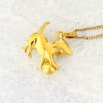 Monet Cat with Rolling Ball Pendant Necklace