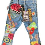 Vintage 1970s Levi's Jeans with Embroidered Appliques -