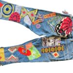 Vintage 1970s Levi's Jeans with Embroidered Appliques -