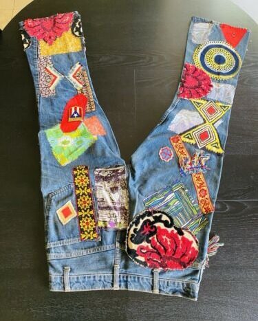 Vintage 1970s Levi's Jeans with Embroidered Appliques -