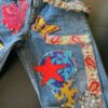 Vintage 1970s Levi's Jeans with Embroidered Appliques -