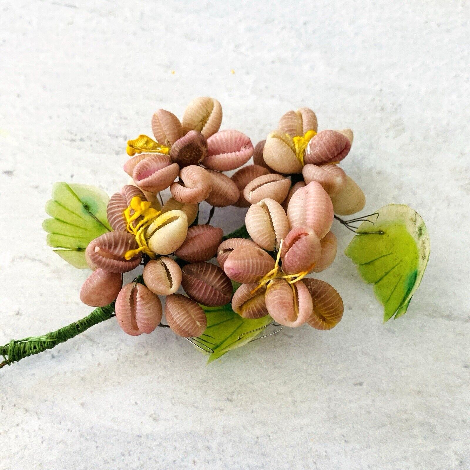 Vintage Millinery Bridal Flowers Lot Hand Crafted of Tiny Shells