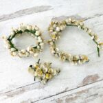Vintage Millinery Bridal Flowers Lot Hand Crafted of Tiny Shells
