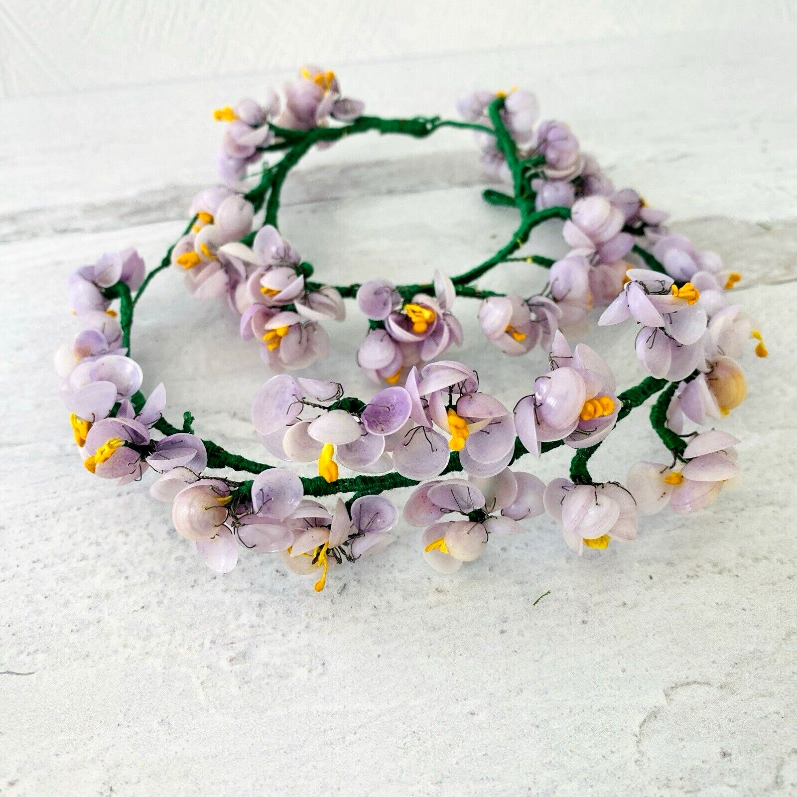 Vintage Millinery Bridal Flowers Lot Hand Crafted of Tiny Shells