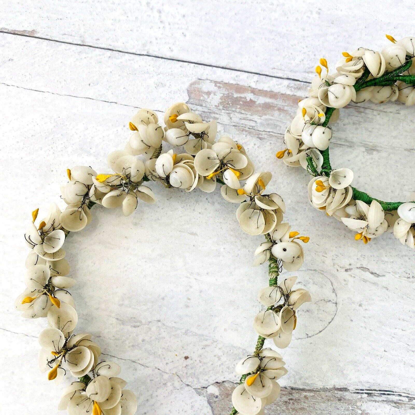 Vintage Millinery Bridal Flowers Lot Hand Crafted of Tiny Shells