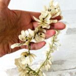 Vintage Mother-of-Pearl Flowers Bridal Crown Tiara and Groom's Boutonniere
