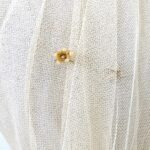 Vintage Wax Flowers Bridal Tiara and Veil with Orange Blossoms
