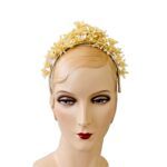 Vintage Wedding Bridal Tiara Headpiece with Wax Flowers and Pearls