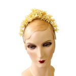 Vintage Wedding Bridal Tiara Headpiece with Wax Flowers and Pearls