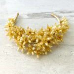 Vintage Wedding Bridal Tiara Headpiece with Wax Flowers and Pearls