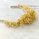 Vintage Wedding Bridal Tiara Headpiece with Wax Flowers and Pearls