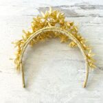 Vintage Wedding Bridal Tiara Headpiece with Wax Flowers and Pearls