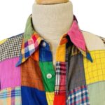 Vintage 1970s Patchwork Men's Boyfriend Shirt