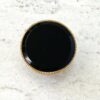 Antique Victorian Heavy Gold Filled Black Onyx Collar Button