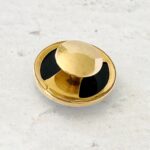 Antique Victorian Heavy Gold Filled Black Onyx Collar Button