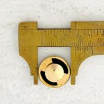 Antique Victorian Heavy Gold Filled Black Onyx Collar Button
