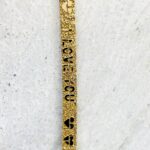 Hidden I Love You Message Gold Nugget Bracelet Plated Vintage 1970s