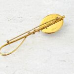 Vintage Faux Essex Crystal Horse Brooch Yellow Gold Filled - Reverse Carved and Painted - Equestrian Jewelry