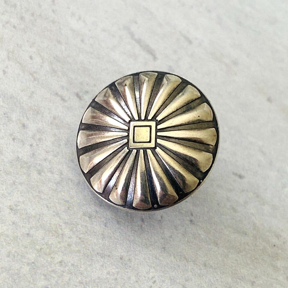 Vintage Sterling Silver Concho Button
