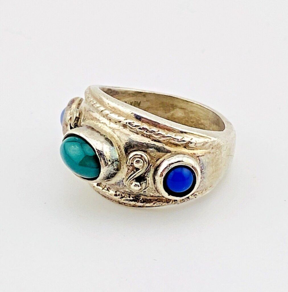 Onyx Sterling Silver Band Ring