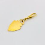 Gucci Vintage Gold Tone Knight Crest Key Chain Handbag Zipper Pull Charm
