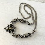 Sterling Silver Marcasite Garnet Necklace