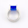Sapphire Blue Cubic Zirconia Sterling Silver Ring