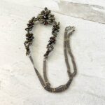 Sterling Silver Marcasite Garnet Necklace
