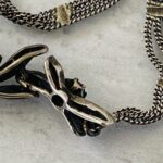 Sterling Silver Marcasite Garnet Necklace