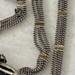 Sterling Silver Marcasite Garnet Necklace