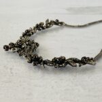 Sterling Silver Marcasite Garnet Necklace