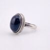 Vintage Black Onyx Oval Cabochon Sterling Silver Ring