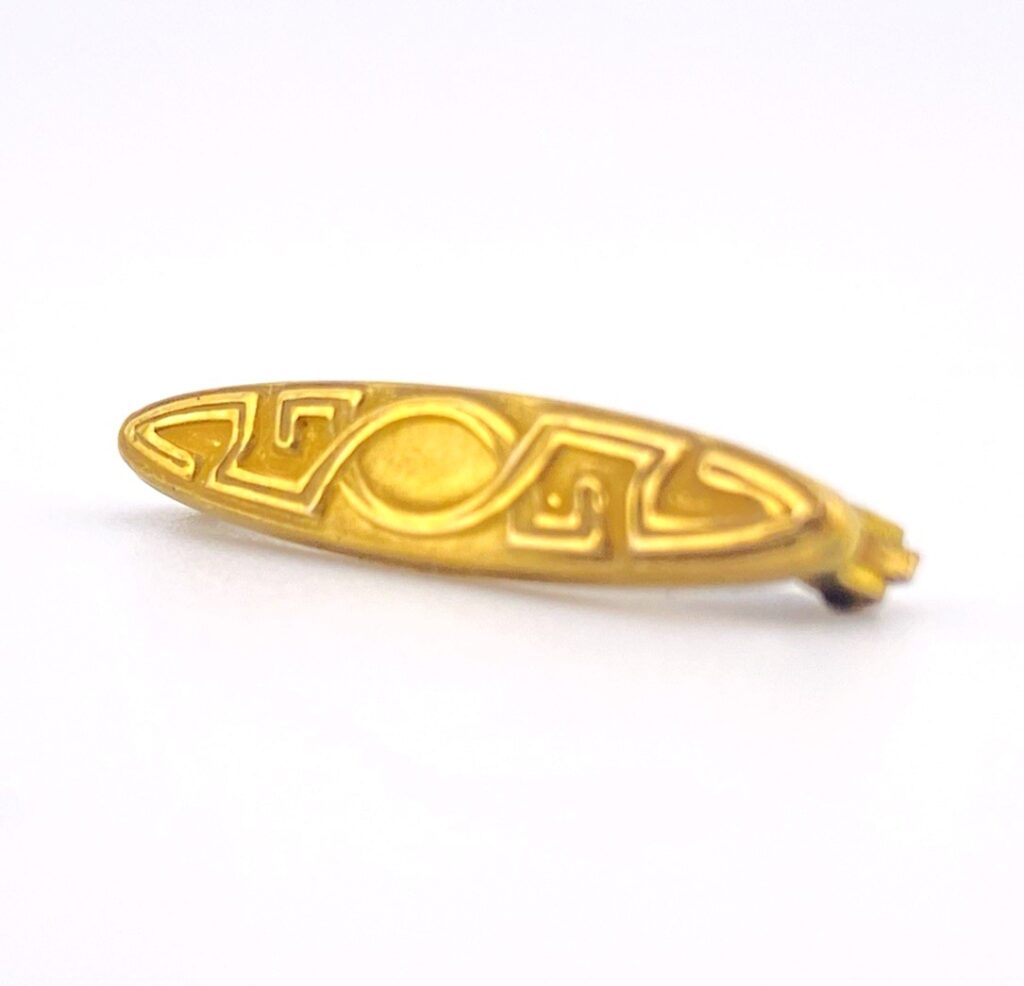 Antique 10k Gold Art Nouveau Bar Pin