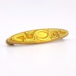 Antique 10k Gold Art Nouveau Bar Pin