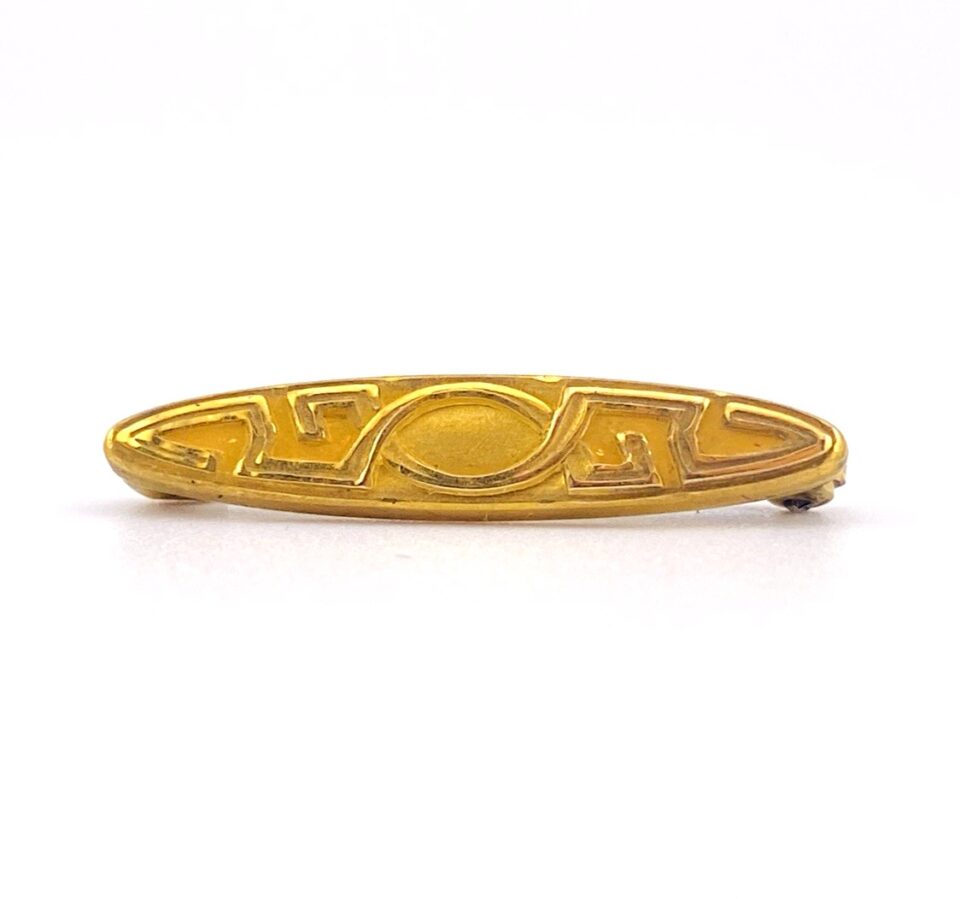 Antique 10k Gold Art Nouveau Bar Pin
