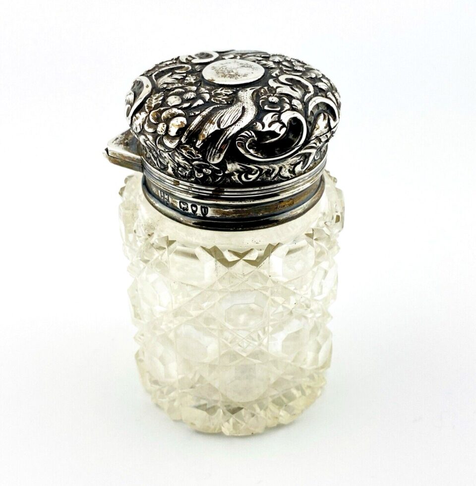 Antique Sterling Silver Vanity Dresser Powder Jar