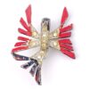 Art Deco Pot Metal Enamel Eagle Pin