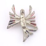 Art Deco Pot Metal Enamel Eagle Pin