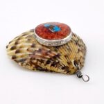 Real Shell Pendant with Sterling Silver Setting