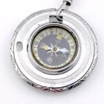 Vintage Chinese Characters Compass Pocket Watch Chain Fob