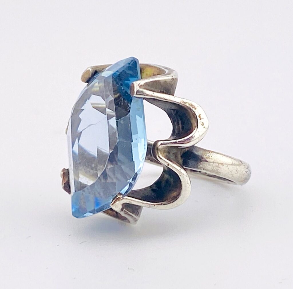 Modernist Mexican Sterling Silver Ring ca 1950s