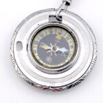 Vintage Chinese Characters Compass Pocket Watch Chain Fob