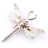 Antique Sterling Silver Dragonfly Clip Brooch