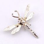 Antique Sterling Silver Dragonfly Clip Brooch